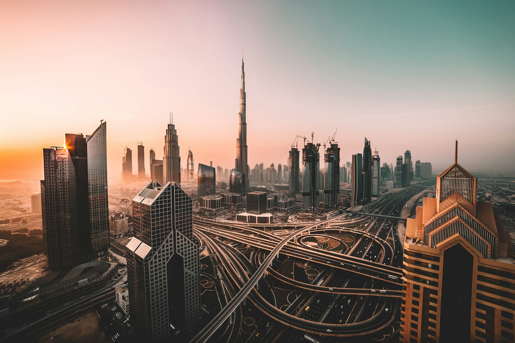 Illustrative Dubai skyline with the Burj Khalifa